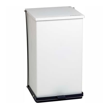 Detecto Detecto White Baked Epoxy Steel Step-On Can, 100 Quart P-100